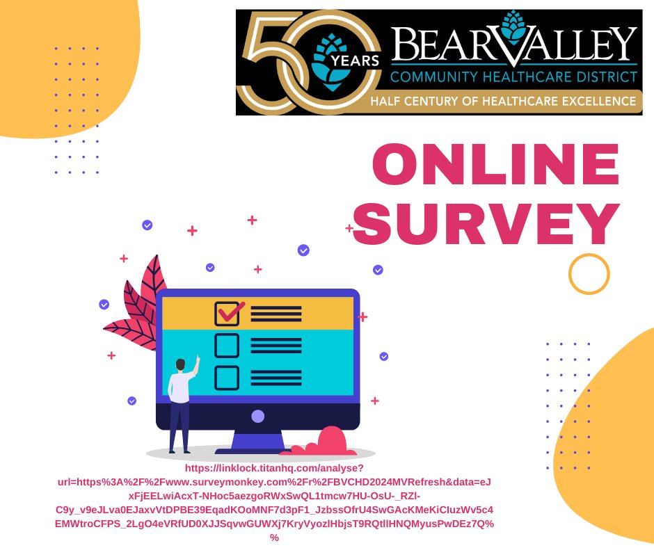 BearValleyCHD's tweet image. Please help be a guiding voice in the future of @CityofBBL's and the Big Bear Valley's only Hospital by filling out this brief community survey. surveymonkey.com/r/BVCHD2024Com…