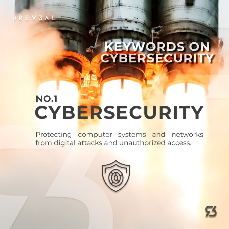 Rev3alTech's tweet photo. Keywords on Cybersecurity: "No.1 Cybersecurity: Protecting computer systems and networks from digital attacks and unauthorized access." #CyberSecurity #Rev3alTips #Rev3al #Info #Trend #Trending https://t.co/ywfo6VoQVZ