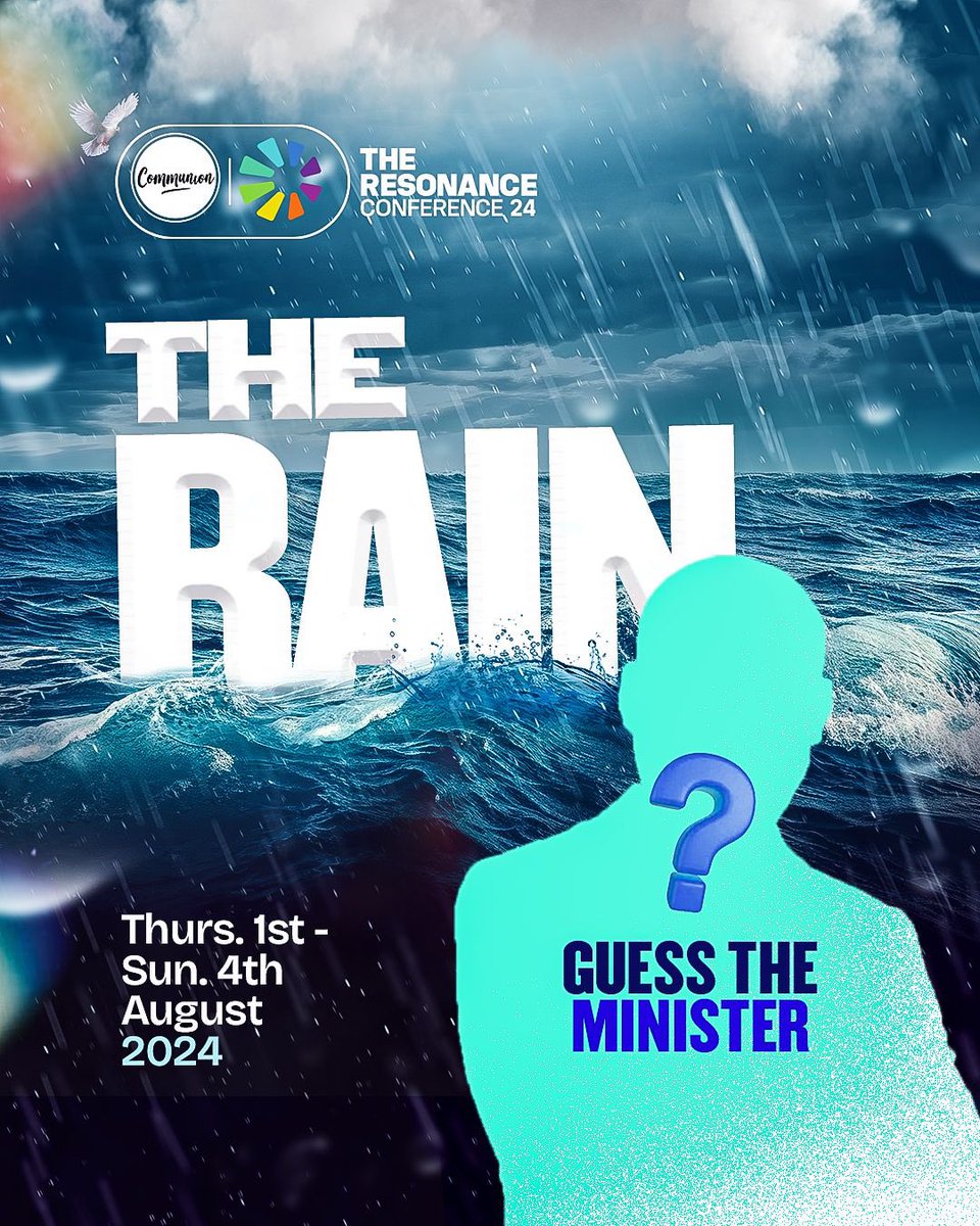 communionglobal's tweet image. Who’s Our Mystery Minister? 

We’re thrilled to announce that a powerful minister will be gracing TRC'24  but can you guess who it is? 🤔

HINT: He is 🌚

The first correct guess wins a special prize! 🎉 

Are you ready for THE RAIN?

#trc24 #resonance #therain