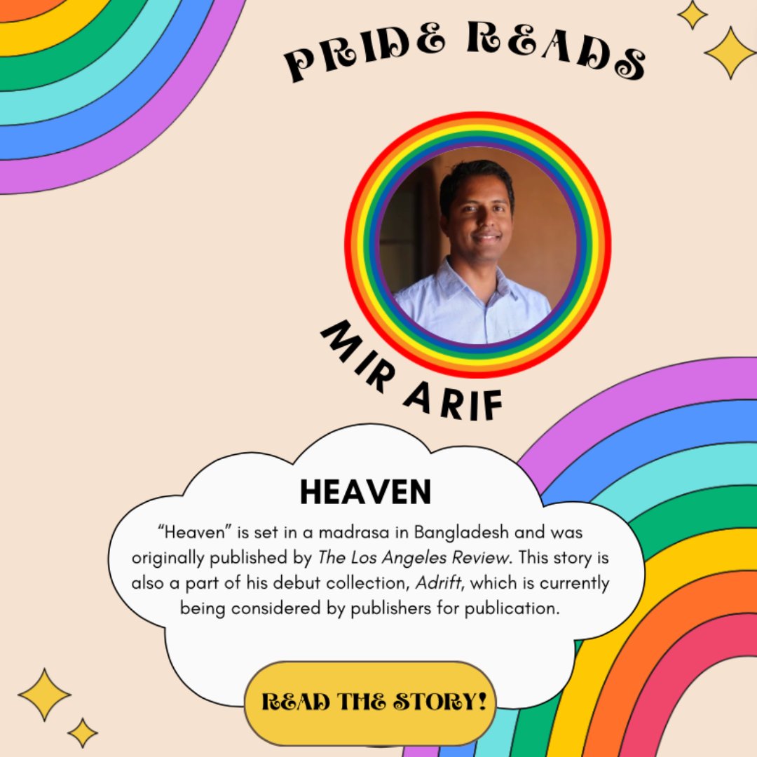 If you’re searching for a new voice in international queer lit, be sure to keep Mir Arif on your radar! Here is “Heaven,” a short story originally published by Los Angeles Review: losangelesreview.org/heaven-by-mir-…
<a href="/mirarif_/">Mir Arif</a> <a href="/LAReview/">Los Angeles Review</a>