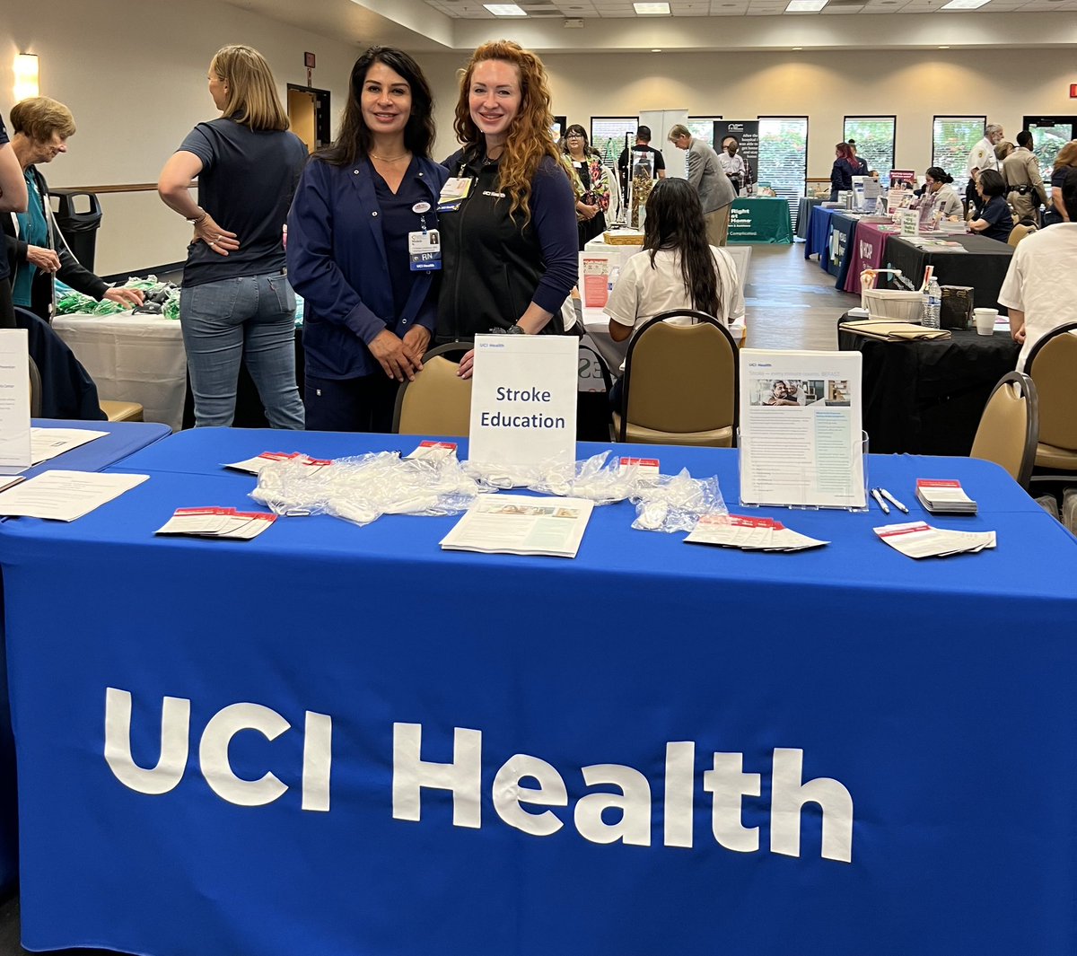 FVRMC's tweet photo. #Stroke coordinators Michele and April provided participants with stroke education, emphasizing the #BEFAST signs of stroke. https://t.co/ZKHFoIcpmj