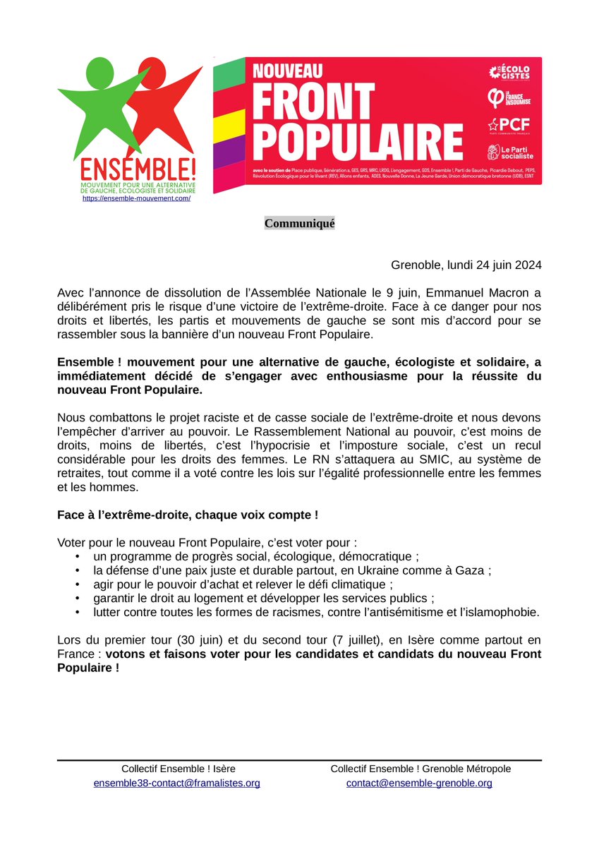 Ensemble! Grenoble Métropole tweet media