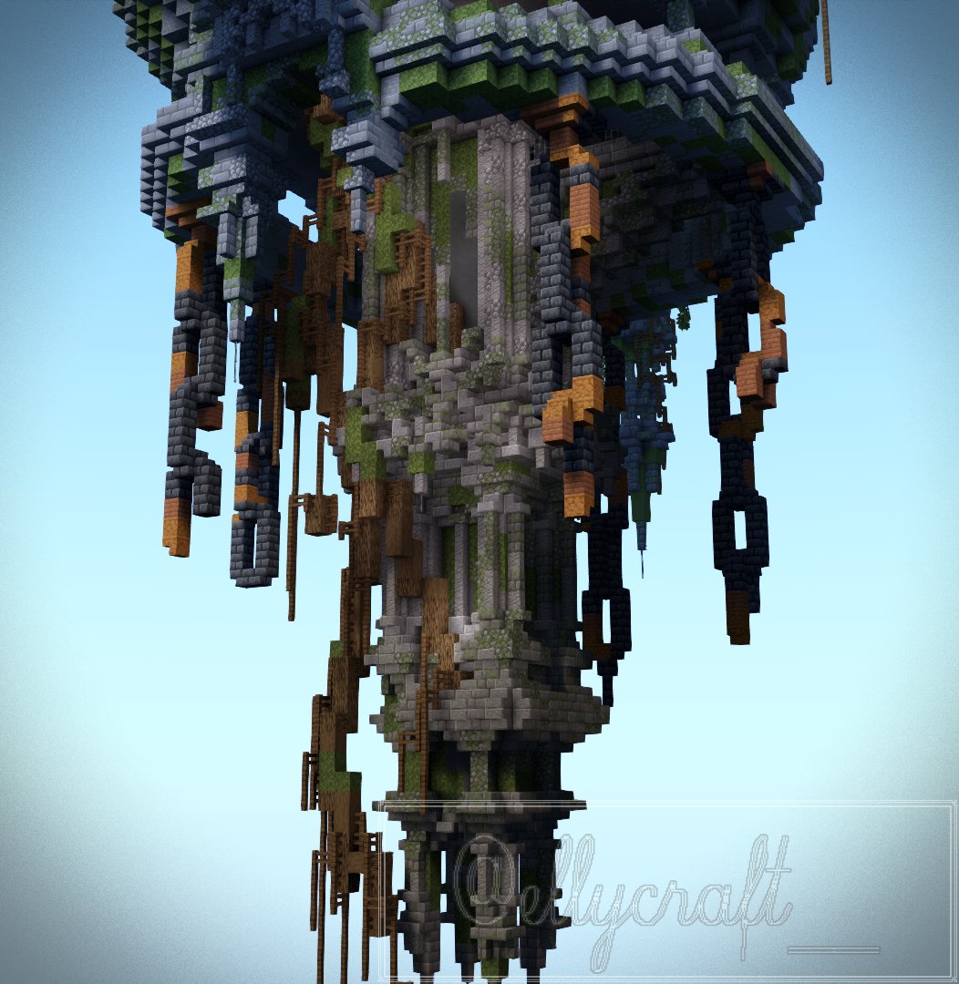 ellycraft__'s tweet photo. 【自己紹介島】空に浮かぶ廃墟
#Minecraft 
#ちゃぼ鯖 https://t.co/jeQLh52rTA