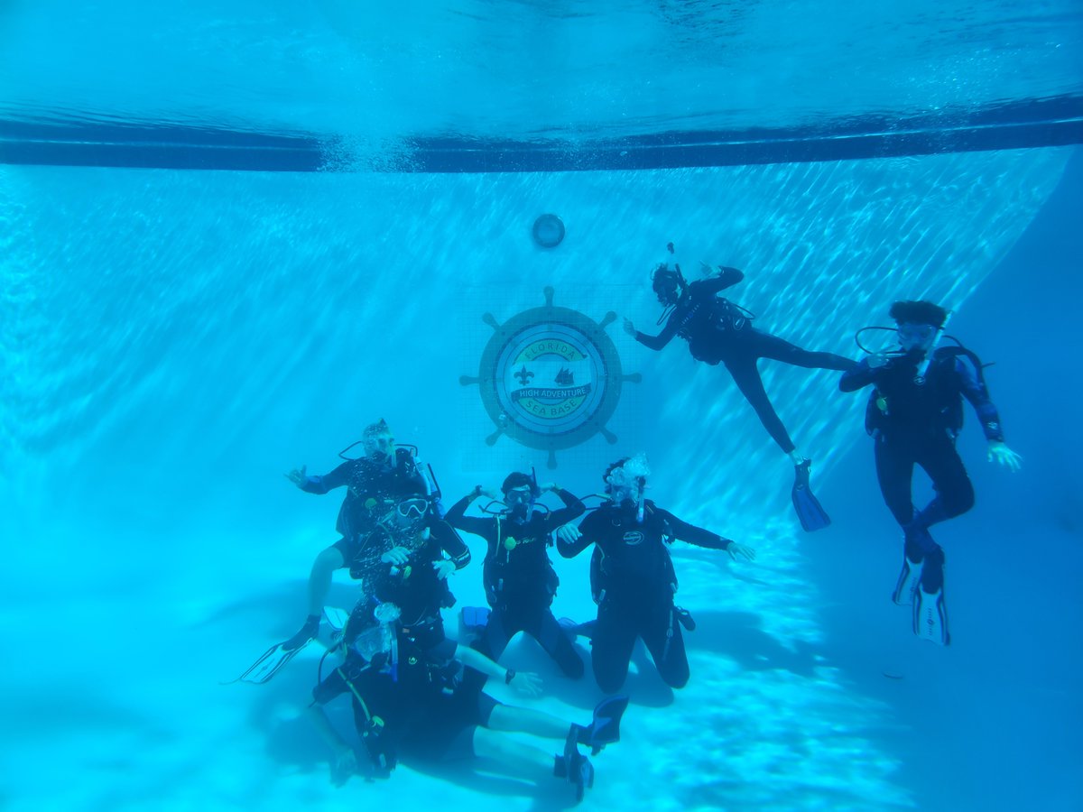 JPWilson2028's tweet image. Attended BSA Seabase in the Florida Keys over spring break this past April and worked all week to become PADI scuba diving certified. #BSA #Seabase #scuba