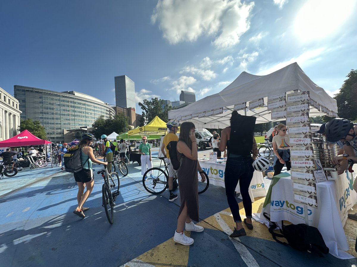 Set your #BikeToWorkDay plan! Visit Way to Go at the <a href="/DenverDOTI/">Denver Dept of Transportation & Infrastructure</a> superstation on Bannock Street for a chance at a Bike Streets Club annual membership and free round-trip Bustang tickets to Estes Park from <a href="/ColoradoDOT/">Colorado Department of Transportation (CDOT)</a>! Find stations and pledge to ride at BikeToWorkDay.co.