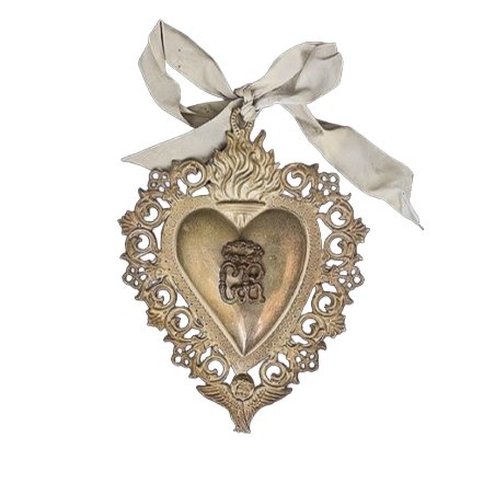 tradlamb's tweet image. Italian Silverplated Antique Sacred Hearts