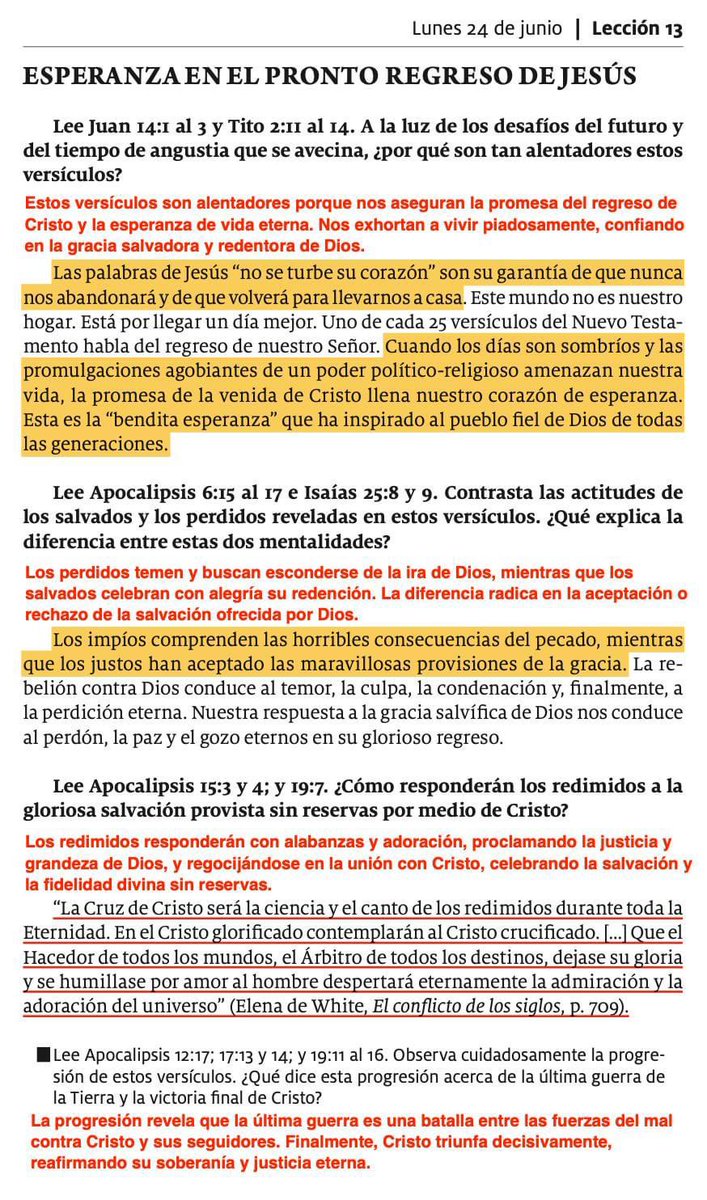 “Cuando los días son sombríos y las promulgaciones agobiantes de un poder político-religioso amenazan nuestra vida, la venida de Cristo llena nuestro corazón de esperanza. Esta es la “bendita esperanza” que ha inspirado al pueblo fiel de Dios de todas las generaciones.” #LESAdv