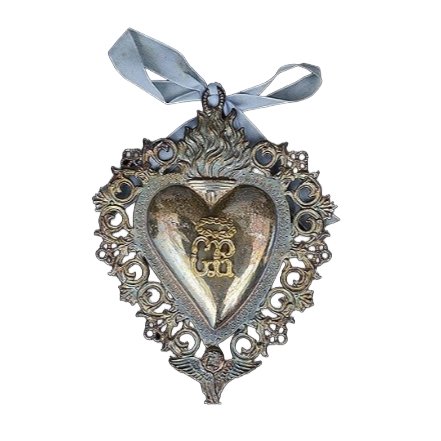 tradlamb's tweet image. Italian Silverplated Antique Sacred Hearts
