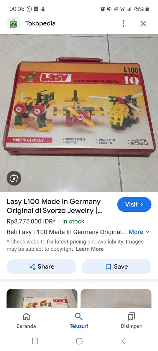 Jaman masih TK gue punya mainan ginian, skrg mau beli lagi buat anak gue tapi harganya udah seharga Beat second...😞