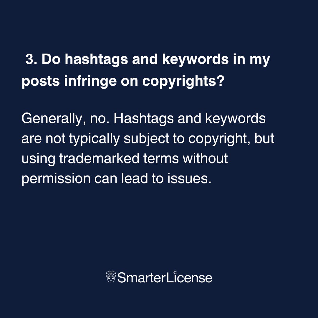 Many brands fall victim to social media copyright myths that lead to expensive legal issues. 

Here are Social Media Mistakes That Can Get Your Brand Sued 🥲 (Part 2)

Copyright theft damages are $250k+, not to mention the headache of dealing with a lawsuit. 

If you make money