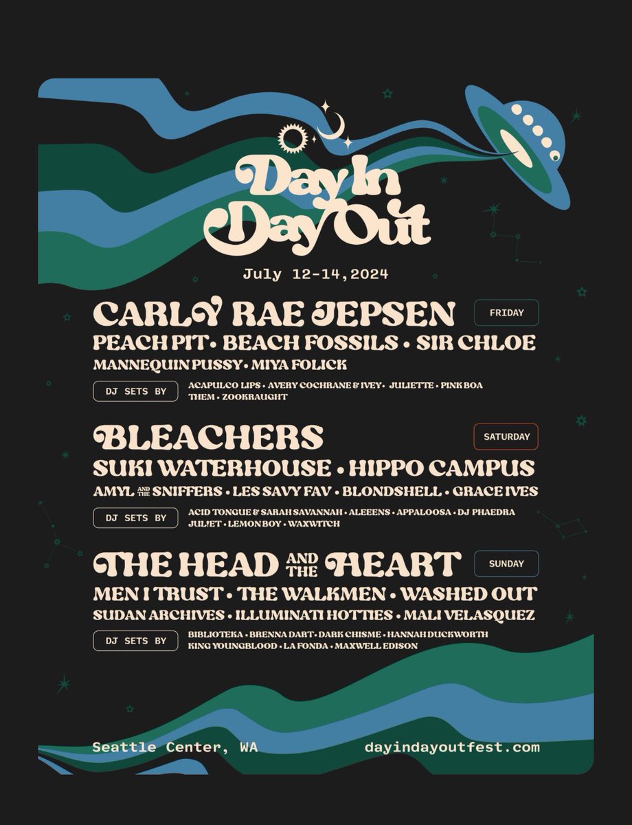 Seattle… what a lineup! Can’t wait to play our first public hometown show in 2 years….<a href="/DayInDayOutFest/">DayInDayOutFest</a> we’re coming for ya.