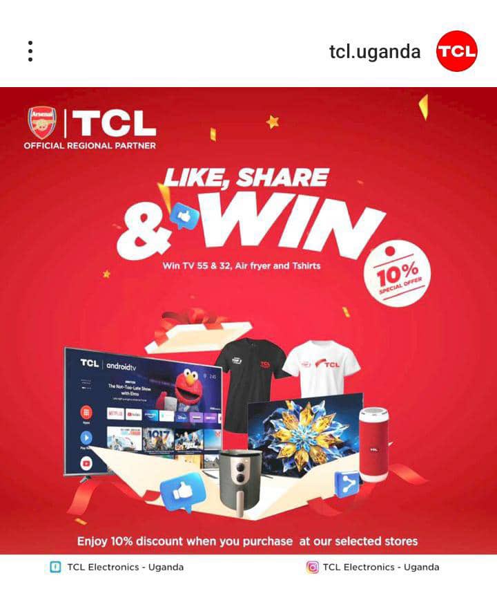 IamGloria250's tweet image. Want to smile and win big with TCL Electronics? Capture a video of yourself shopping for TCL products and share it on Facebook or Instagram. You could win a 55-inch TV and other exciting goodies. Don&apos;t forget use the hashtags #TCLElectronics and #TCLInspireGreatness.