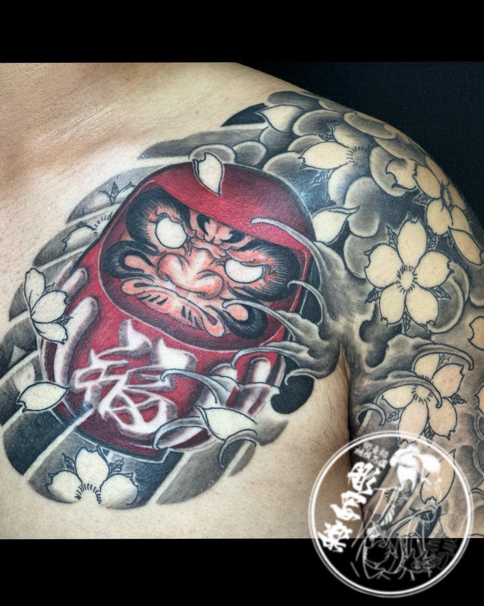 刺青達磨 賭運上昇 黄金の髭達磨 #daruma #達磨 #gerberainc #shimonoseki #刺青