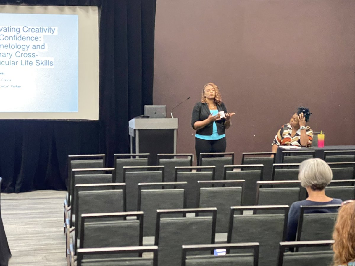 Great job by my fantastic coworkers, Sherkeria Elkins &amp; CeCe Parker on their presentation at <a href="/EdBusSummit/">EBSummit</a>! I am proud to work alongside such talented professionals that are willing to share w/ other teachers. #cte #cetisaguarantee #culinary #cosmetology <a href="/L2IC_CATE/">L2IC</a> <a href="/LexingtonTwo/">Lexington District Two</a>