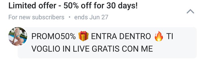 PROMO 50% TI ASPETTO IN LIVE GRATIS 🔥 https://t.co/pkzg6L6l3G https://t.co/efRymTN3lz<a href="/tag/adv"class="tags"><span>#adv</span></a>