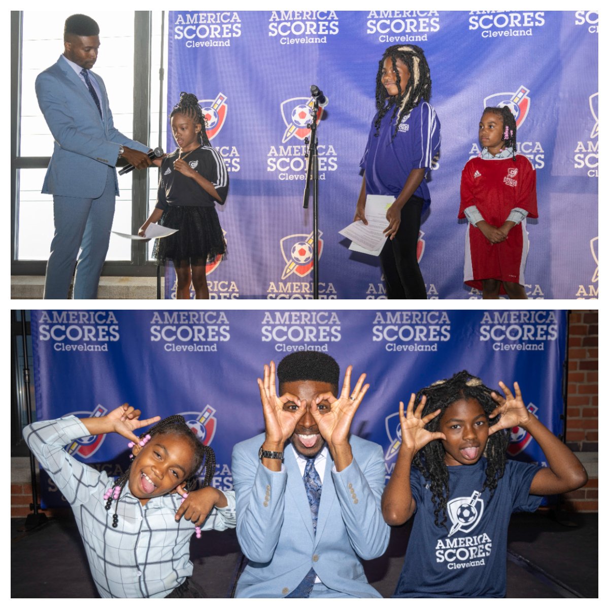 A wonderful night co-emceeing <a href="/SCORESCleveland/">SCORESCleveland</a> 's "One Night One Goal" with DeNyah, Jau'Nyla, &amp; Aryel, raising over $56,000 to empower youth through poetry, soccer and service learning!