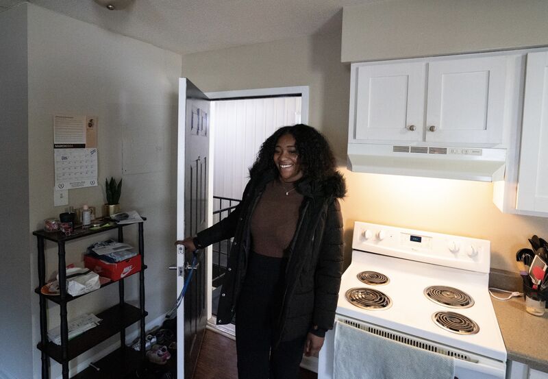 Everyone deserves a place they can open the door and feel safe &amp; comfortable. Everyone deserves a place to call home. 
Pictured: Destiny, a participant in Lotus Campaign's Landlord Participation Program, coming home to her new place in #Raleigh