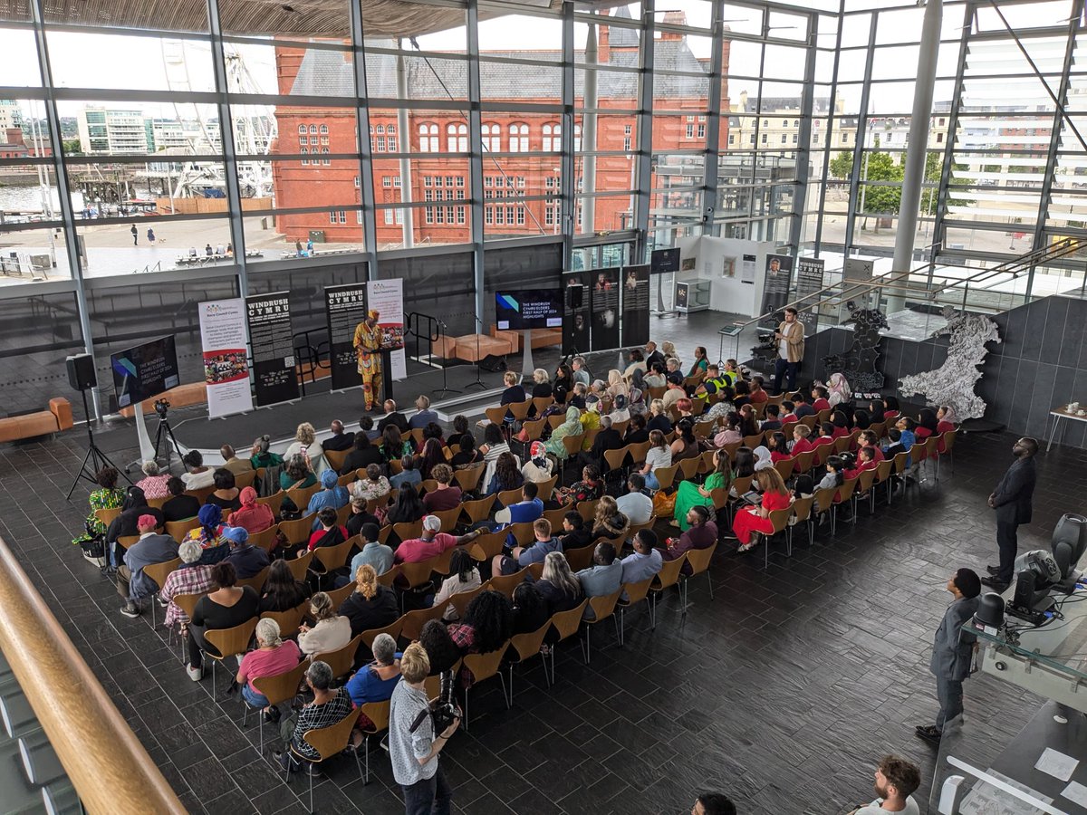 AlexLloyd81's tweet photo. On the road again with @alwcymru at the @SeneddWales for #Windrush76 celebrations. Thank you @rcccymru for the invite. #windrush #windrush365 https://t.co/qoFswshH72