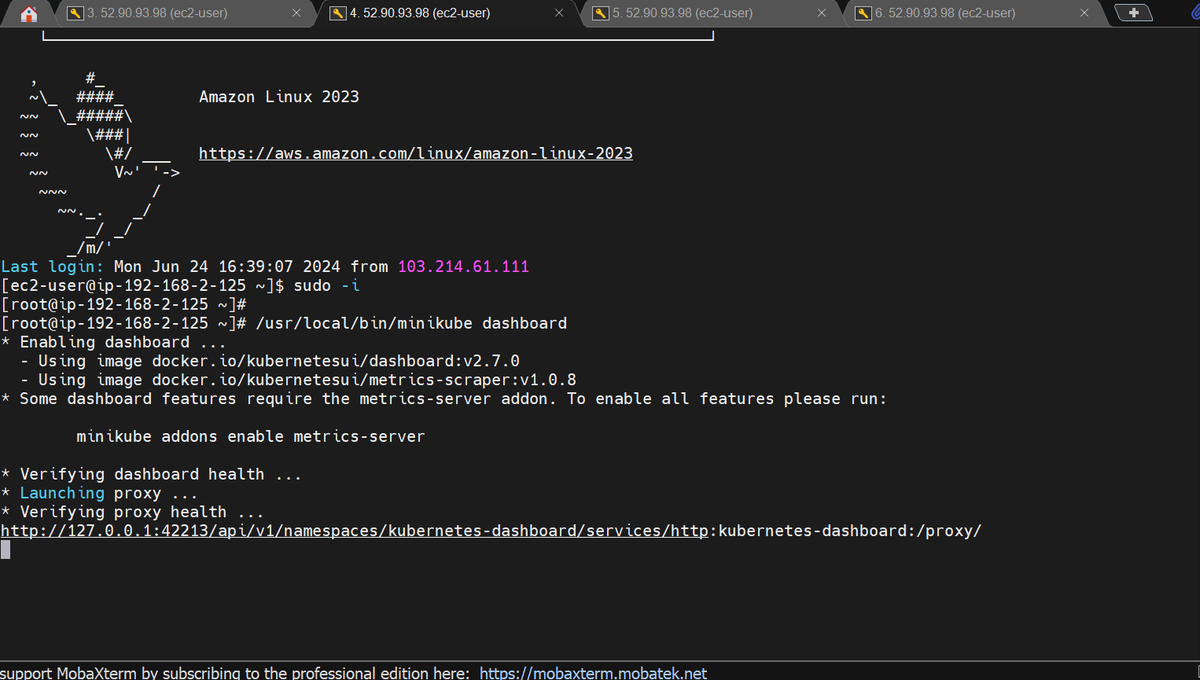 bkhemanth17's tweet photo. ran the command to load k8s dashboard:
/usr/local/bin/minikube dashboard
and set the k8s proxy:
kubectl proxy --address='0.0.0.0' --accept-hosts='^*$' https://t.co/N4medWBr6e