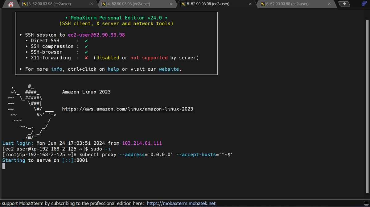 bkhemanth17's tweet photo. ran the command to load k8s dashboard:
/usr/local/bin/minikube dashboard
and set the k8s proxy:
kubectl proxy --address='0.0.0.0' --accept-hosts='^*$' https://t.co/N4medWBr6e