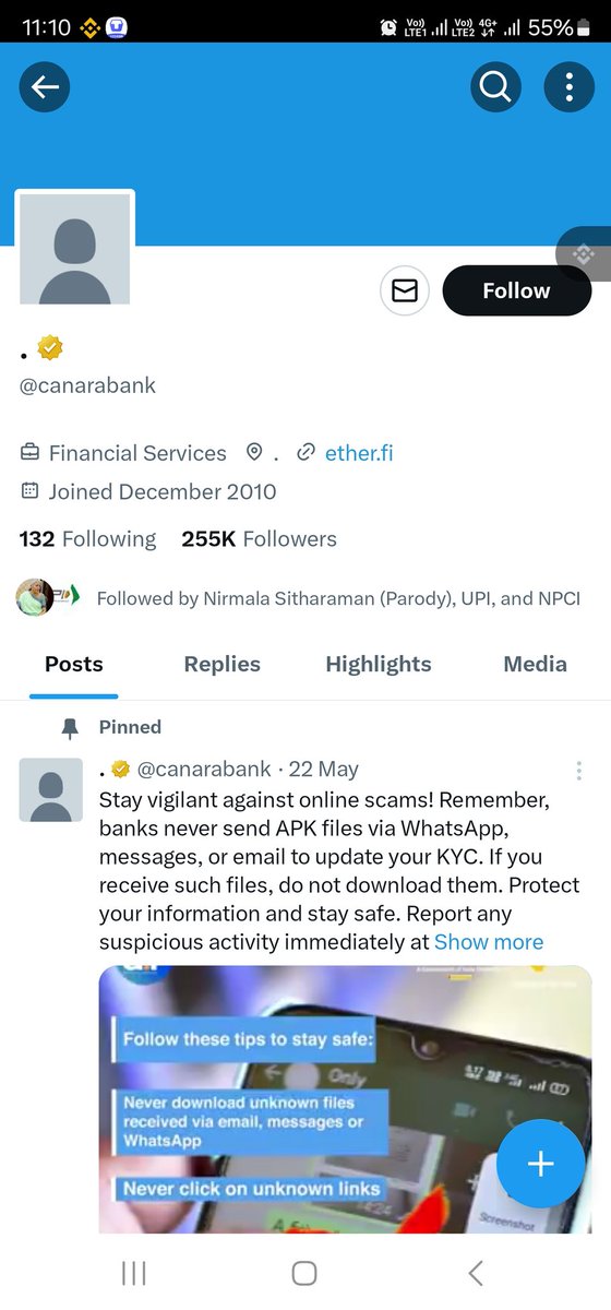 Pradeep Kumar (@primez_p2p) on Twitter photo Lmao really funny their post info about stay vigilant and themselves get hacked 🤣
Satisfaction at different level,
Karma hits back!
You idiot bank frozen my family members bank account because of high transaction in current account??
Karma is boomerang 🪃
<a href="/canarabank/">Canara Bank</a> 🤣🤣🤣 Lmao really funny their post info about stay vigilant and themselves get hacked 🤣
Satisfaction at different level,
Karma hits back!
You idiot bank frozen my family members bank account because of high transaction in current account??
Karma is boomerang 🪃
<a href="/canarabank/">Canara Bank</a> 🤣🤣🤣