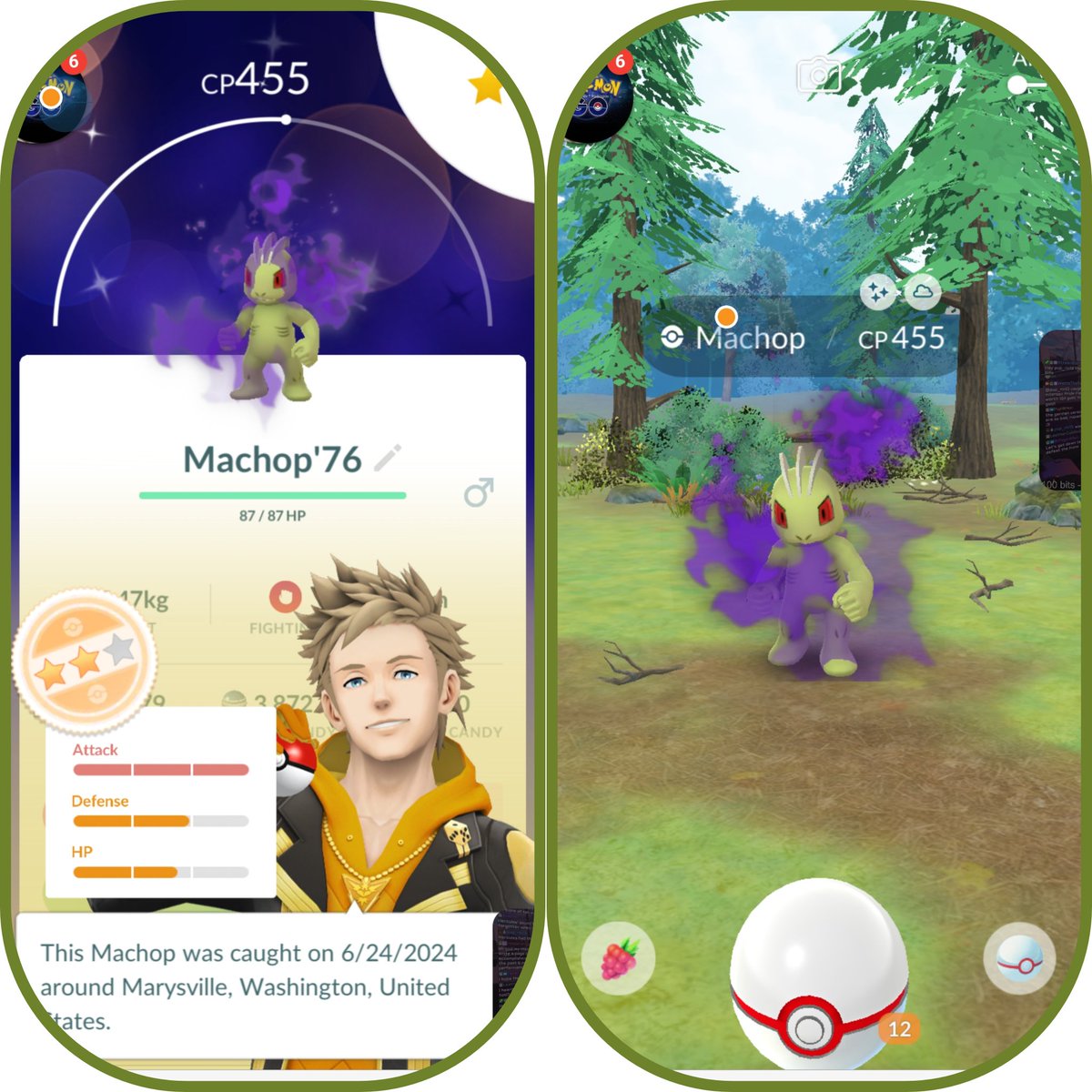 Great way to start the week my 1st Shadow shiny machop and not bad ivs 🥳🥳
