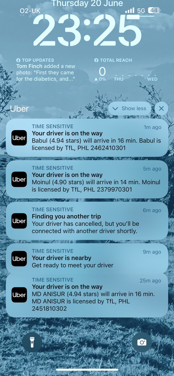 blindedbycheese's tweet photo. @RealMattLucas Late night, first driver cancelled after a 20 minute wait. You need to be able to rate drivers who cancel. https://t.co/XO0e4nZQKG