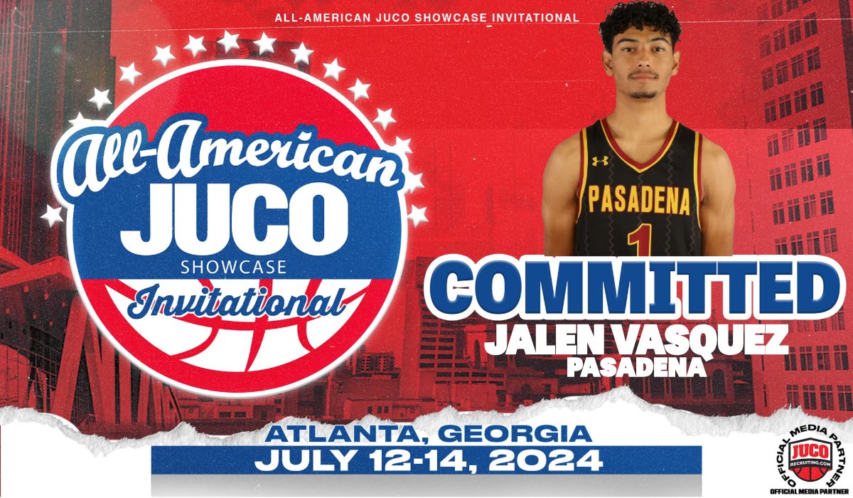 Pasadena MBB (@pcclancersmbb) on Twitter photo Sophomore PG Jalen Vasquez will be attending the All American Juco Showcase in Atlanta next month! Jalen avg 8ppg and a SCC North high 5 assist per game! Big summer ahead for JV
<a href="/JUCOShowcase/">JUCO Showcase</a> <a href="/sgnlthelgthoops/">John Bynum Jr.</a> <a href="/Coach_Frazer/">Ryan Frazer</a> Sophomore PG Jalen Vasquez will be attending the All American Juco Showcase in Atlanta next month! Jalen avg 8ppg and a SCC North high 5 assist per game! Big summer ahead for JV
<a href="/JUCOShowcase/">JUCO Showcase</a> <a href="/sgnlthelgthoops/">John Bynum Jr.</a> <a href="/Coach_Frazer/">Ryan Frazer</a>