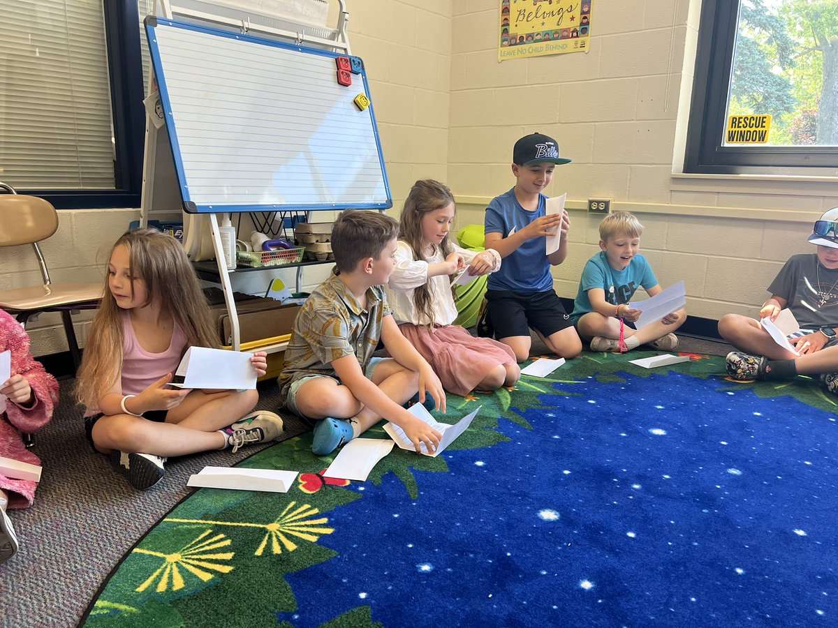 One of my favorite activities…the kids opened the letters they wrote to themselves on the first day of school and reflected on all of their growth from the year!  Their faces are priceless! <a href="/WestIrondequoit/">West Irondequoit CSD</a> #listwood