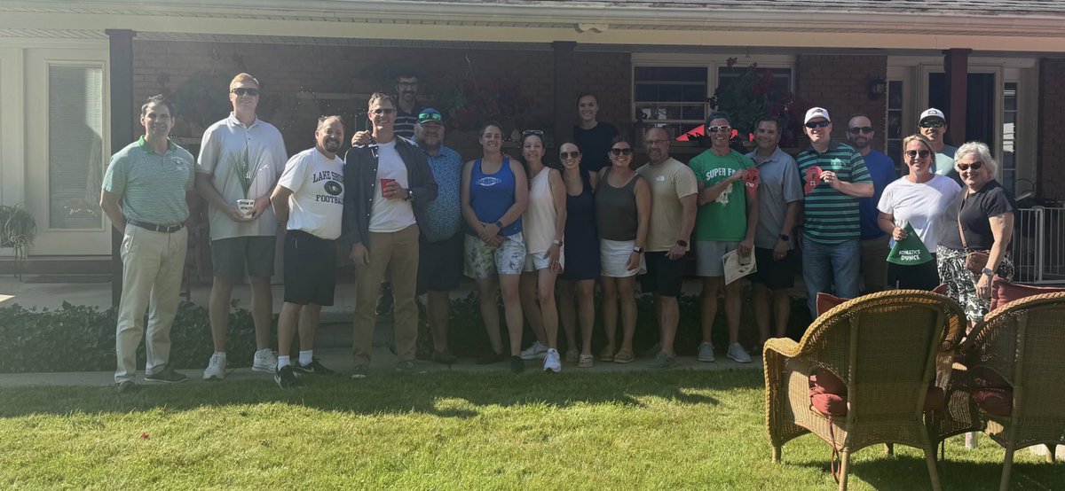 AthleticsLSC's tweet photo. 🦅🦅🦅🦅🦅🦅🦅🦅🦅
End of the year Lake Shore Coaches party! Thank you for such a great year! Our student athletes and community are so lucky to have such wonderful leaders! Special thank you to Coach Connors for hosting.
@LakeShoreCSD 
@Lake_Shore_HS 
@WGHMS8855 https://t.co/7aqyUIIIgF