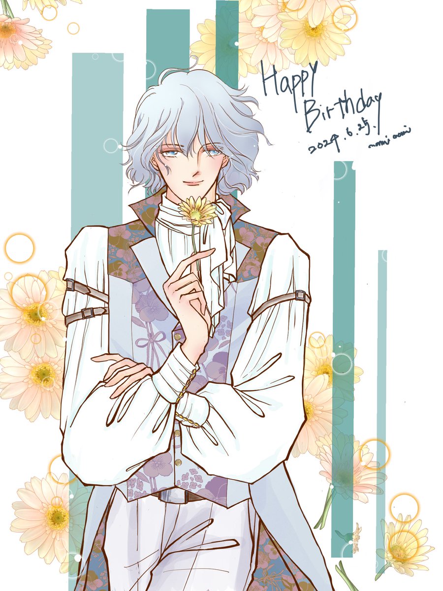 #めいこい岩崎桃介生誕祭2024
#桃介さんお誕生日おめでとう
#岩崎桃介
#めいこい

今年はしっかり肌隠してます