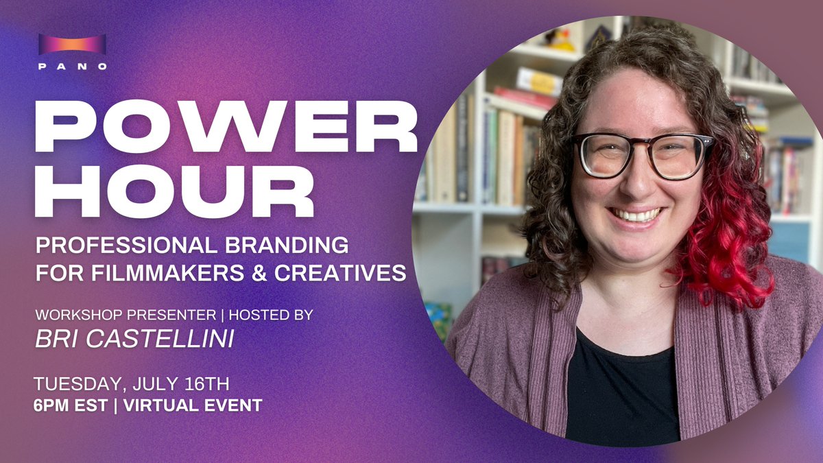 panonetwork's tweet photo. Having a cohesive professional brand can mean the difference between making film your career or your hobby. Join us July 16th as Bri Castellini unpacks what it means to be a professional and to have a brand. RVSP today only on the #panonetwork #filmcomunity #panopower https://t.co/6XfHLEQCGr