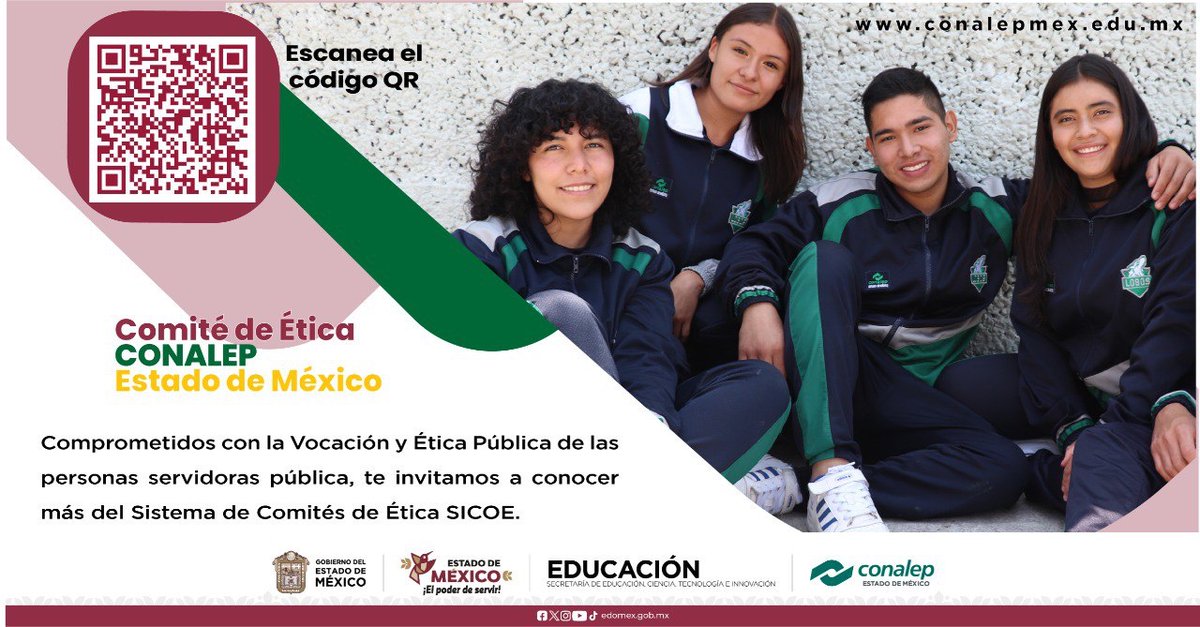 Conalep_Edomex's tweet photo. 🌟🔍 ¡En el CONALEP Edoméx, la ética es nuestro pilar! Descubre el Sistema de Comités de Ética #SICOE y únete a nuestra misión de transparencia y rectitud. 🤝📜 #ÉticaCONALEP

@SEMSedomex

#25AñosApasionadamente
#ApasionadamenteCONALEP
#OrgullosamenteCONALEP
#ElPoderDeServir https://t.co/KmA4x32MXh