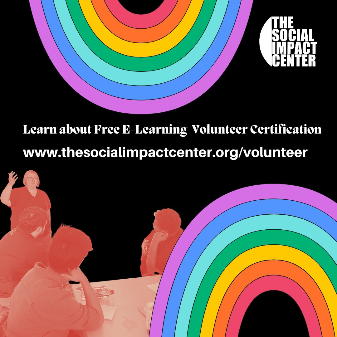 Volunteer with us this Pride and Beyond! Learn more about our Leadership Through Service Program on our website. thesocialimpactcenter.org/volunteers