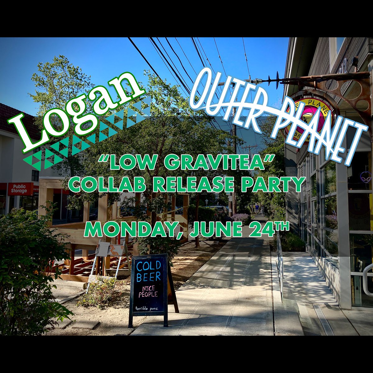 Tonight! Our new collab beer with Logan Brewing, the "Low Gravitea" cream ale is now available on draft and cans at our Capitol Hill taproom 🍺🍺🍺  A delicious earthy and floral summer beer with a hint of Japanese Green Tea and toasted rice 🌿 🌾