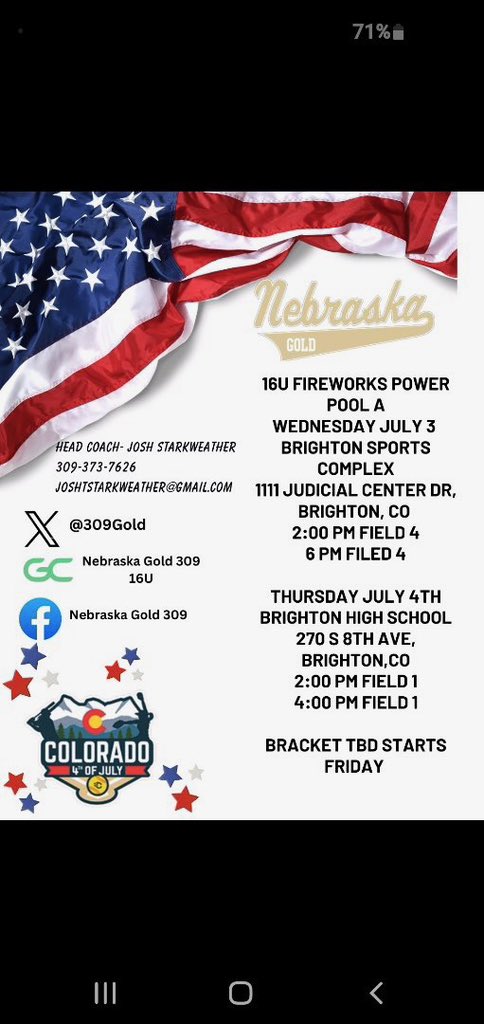 Can’t wait to see you all in Colorado <a href="/309Gold/">Nebraska Gold 309</a>