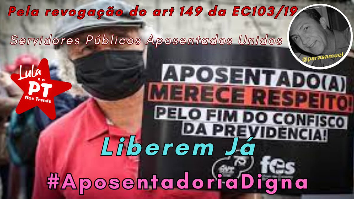 Sr. Ministro <a href="/gilmarmendes/">Gilmar Mendes</a>, aposentados não suportam mais 14% de desconto. Salários defasados. Urgência na vista e retomada da votação de inconstitucionalidade do art. 149 da EC103/19.
<a href="/STF_oficial/">STF</a>
👇crs
Liberem Já
#AposentadoriaDigna