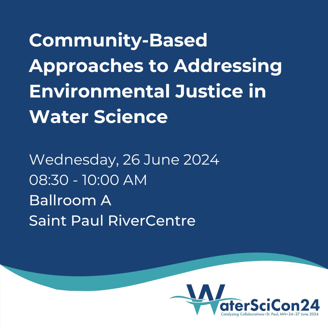 Attending #WaterSciCon24? Check out <a href="/ThrivingEarth/">Thriving Earth Exchange</a>'s Britt Forsberg who is part of a panel Wednesday at 8:30AM in Ballroom A on Community Based Approaches to Addressing Environmental Justice in Water Science