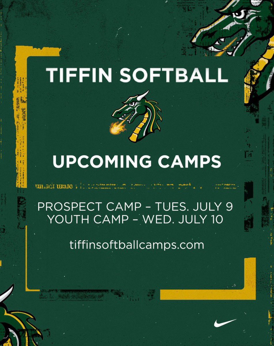 2️⃣ weeks! See you there! Tiffinsoftballcamps.com