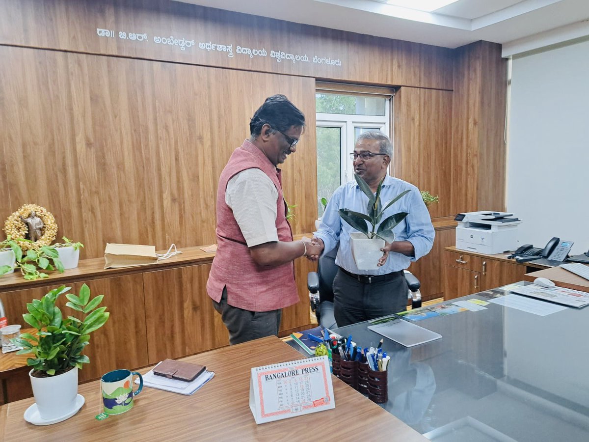 Dr. B R Ambedkar School of Economics University (@baseu2017) on Twitter photo We are pleased to announce that Dr. D. Rajasekhar has assumed the office of Vc at Dr. B. R. Ambedkar School of Economics University, Bengaluru. Dr. Rajasekhar brings a wealth of experience and is also the Director of the ISEC, Bengaluru.
Warm welcome Dr. Rajasekhar
<a href="/nrbmurthy73/">N R Bhanumurthy</a> We are pleased to announce that Dr. D. Rajasekhar has assumed the office of Vc at Dr. B. R. Ambedkar School of Economics University, Bengaluru. Dr. Rajasekhar brings a wealth of experience and is also the Director of the ISEC, Bengaluru.
Warm welcome Dr. Rajasekhar
<a href="/nrbmurthy73/">N R Bhanumurthy</a>