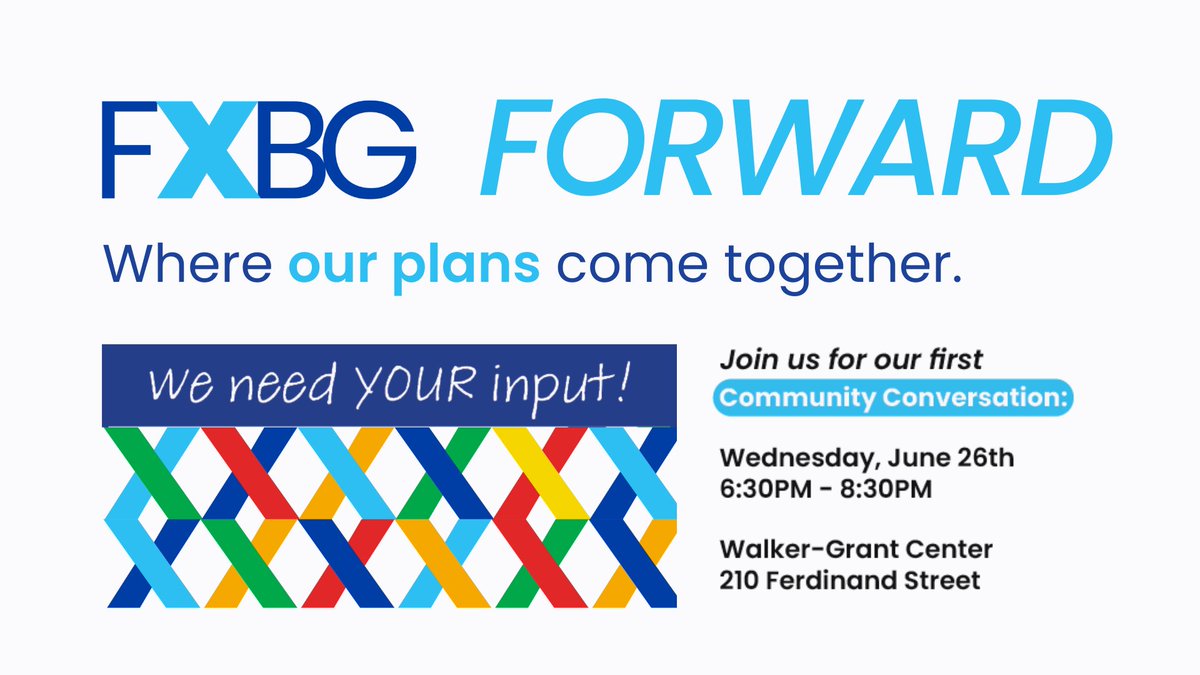 The City of Fredericksburg is starting the update of its Comprehensive Plan and we want your input. The first community conversation meeting will be held on Wednesday, June 26 from 6:30pm to 8:30pm at the Walker-Grant Center, 210 Ferdinand Street. More: fredericksburgva.gov/CivicAlerts.as…