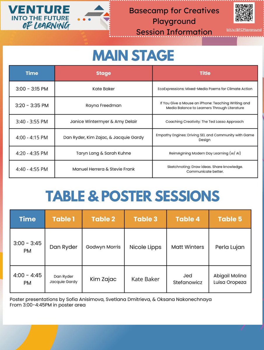 ZajacSLP's tweet photo. #ISTELive24 Itโs game day!! MakeโจBasecamp for Creatives Playground ๐ part of your experience today! Peek at the line up of amazing presenters and the program of awesomeness to take back to your learners, check out the pics and link below!!https://t.co/jYt6AuSP1N https://t.co/AkQhuPAUIw