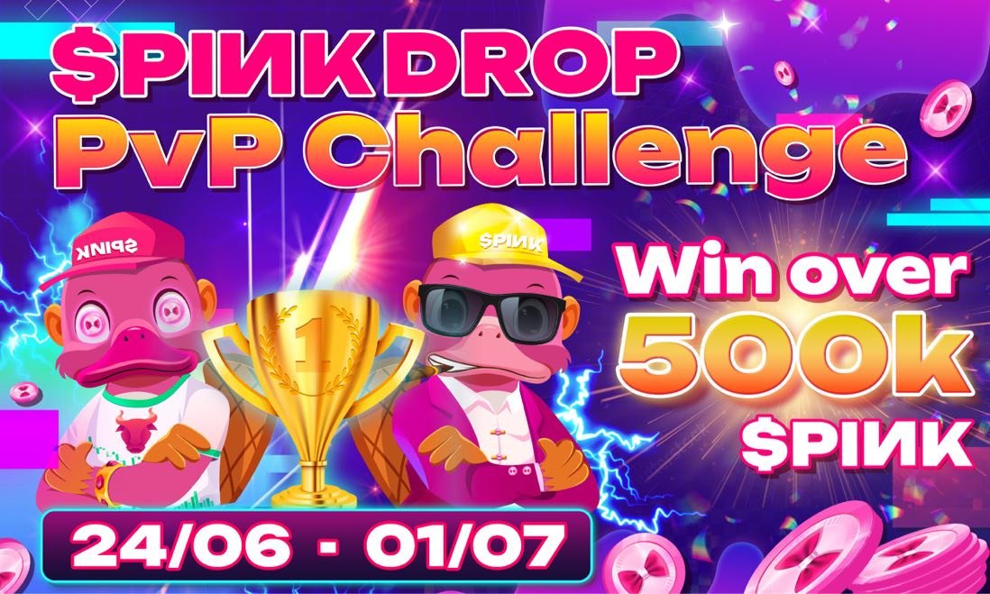 pinkonomic's tweet photo. The PvP mode of #Pinkdrop is out!  It's time for a challenge!

🏆 The best 3 players of the week for each PvP category will get a bonus.

🎀 Share over 500K $PINK of incentives:

🆚 1 vs 1  
🥇 100 K 
🥈 50K 
🥉 30K

⚔️ 1 vs 3
🥇 200K
🥈 100K
🥉 50K  

You have until next Monday! https://t.co/boUFQ6NmBU