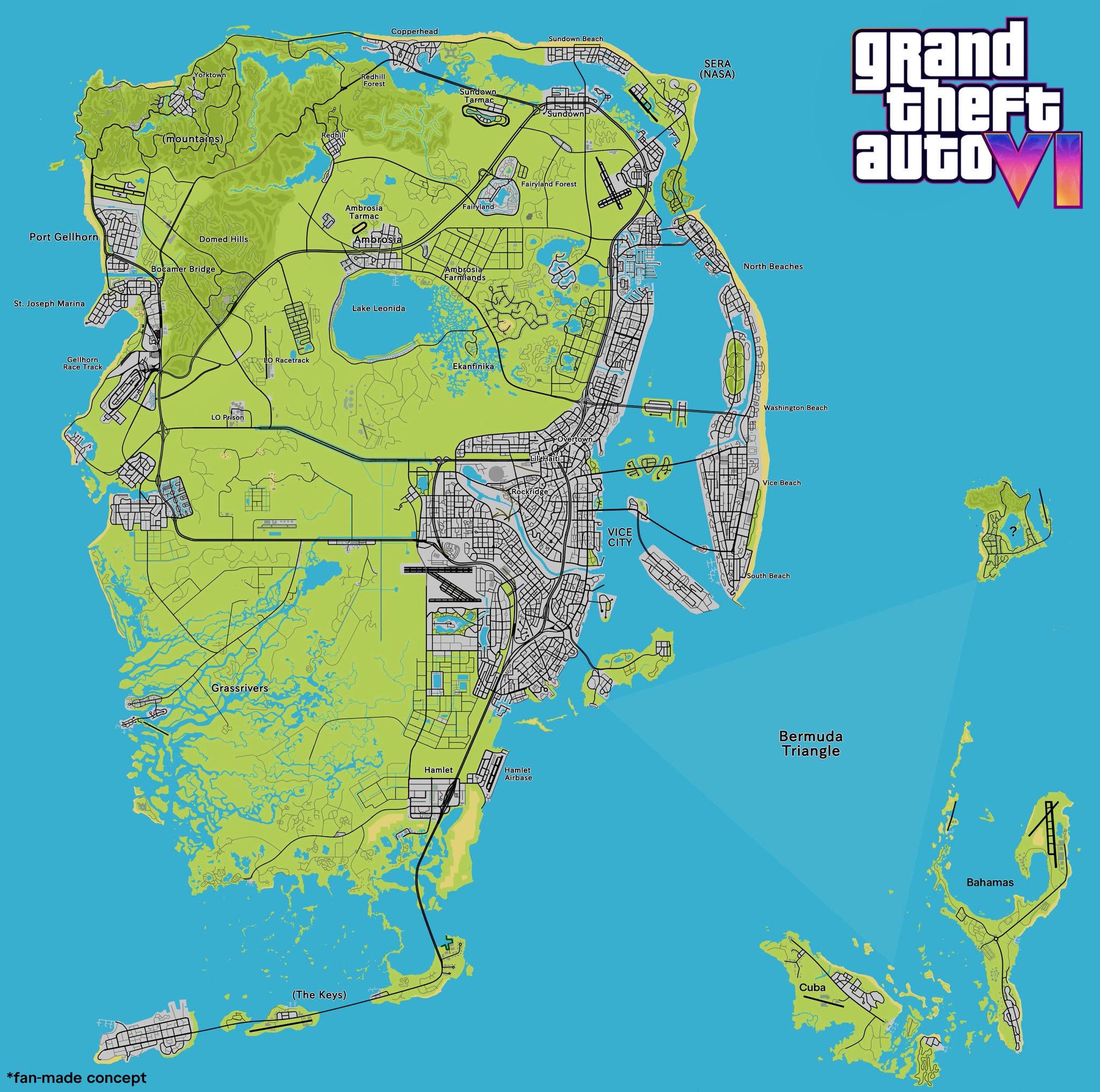 GTA 6 Countdown ⏳ on X: "GTA 6 is rumored to feature up to 3 islands  inspired by Cuba, Bahamas and a potential third unknown island in addition  to the main map