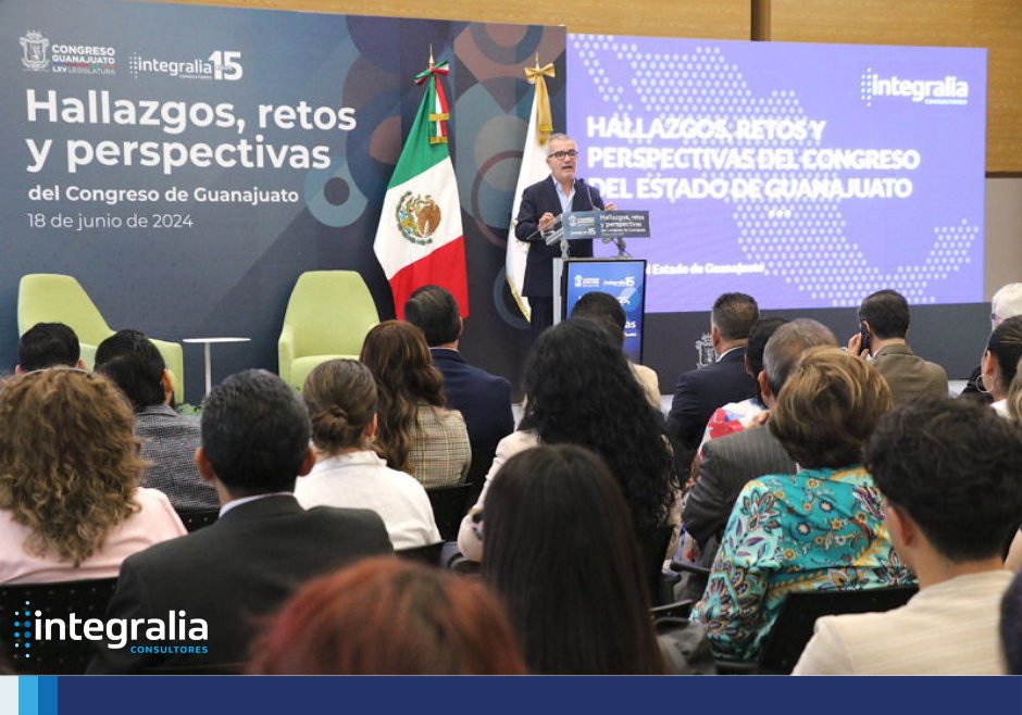 Integralia_Mx's tweet photo. La semana pasada, nuestro Director General, @LCUgalde y @LuisFelipeVA, gerente de @Integralia_Mx, presentaron los Hallazgos, retos y perspectivas del Congreso del Estado de Guanajuato.

Este estudio inédito realizado por Integralia, identificó 39 mejores prácticas y 38 áreas de oportunidad, arrojando resultados alentadores en varios aspectos.

Lee el reporte completo aquí: https://t.co/YKL0zTY9ZO