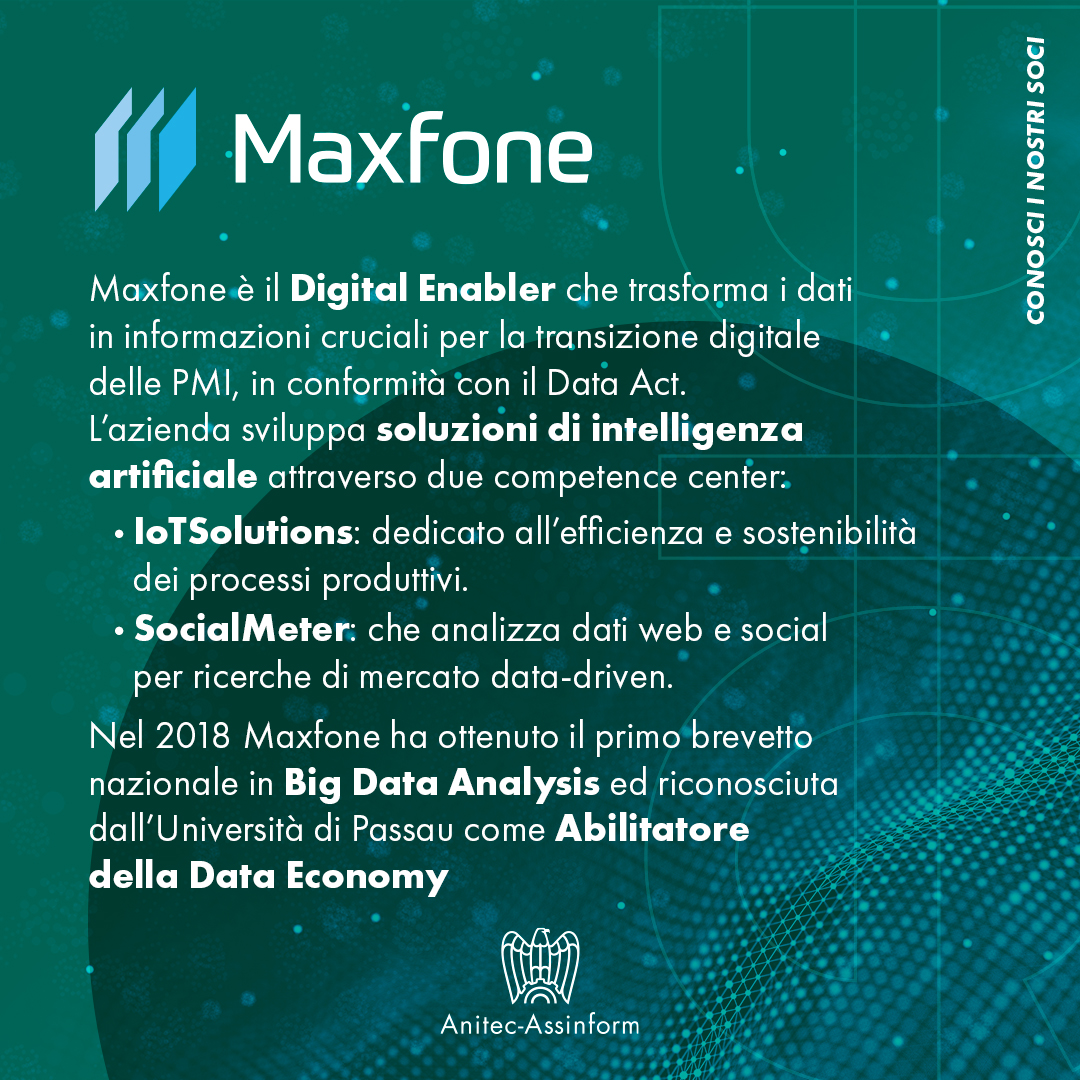 anitecassinform's tweet image. Per la rubrica Conosci i nostri soci, vi presentiamo Maxfone
Sfoglia il carosello per saperne di più. ⬇️  

▶️ Guarda il video:  anitec-assinform.it/media/mediagal… 
#AnitecAssinform #Associati #Maxfone