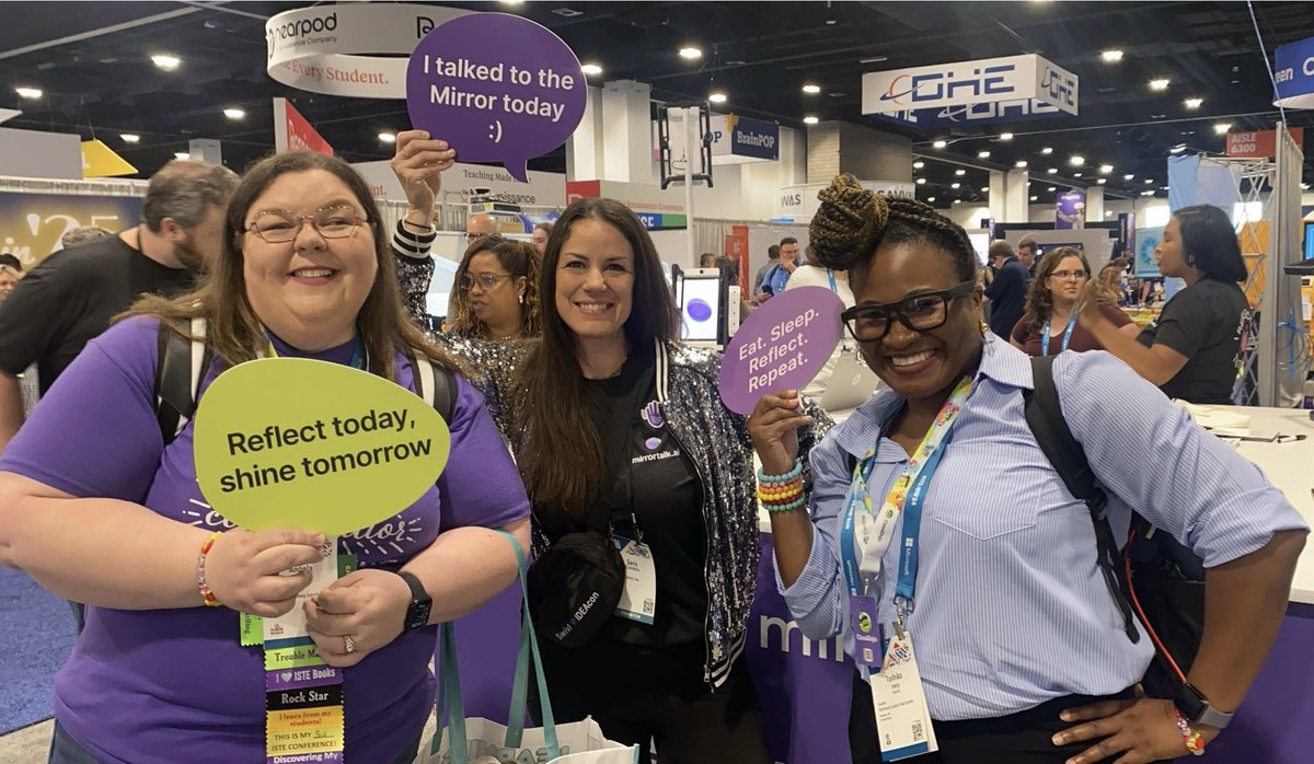 titeachin_it's tweet photo. I reflected with @Scandela9 @ReannaHolbrook and new friends using @MirrorTalkAI at #istelive. https://t.co/WJZ9erC70z