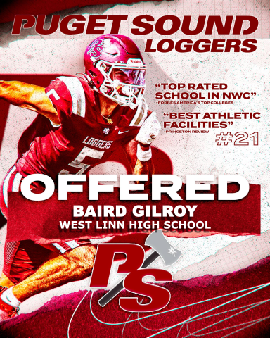 Baird Gilroy (@bairdgilroy) on Twitter photo After a great conversation with <a href="/jeffthomas4/">Jeff Thomas</a> I am grateful to have received an offer to play football at <a href="/P_S_football/">Puget Sound Football</a>. <a href="/westlinn_fb/">West Linn High School Football</a> After a great conversation with <a href="/jeffthomas4/">Jeff Thomas</a> I am grateful to have received an offer to play football at <a href="/P_S_football/">Puget Sound Football</a>. <a href="/westlinn_fb/">West Linn High School Football</a>