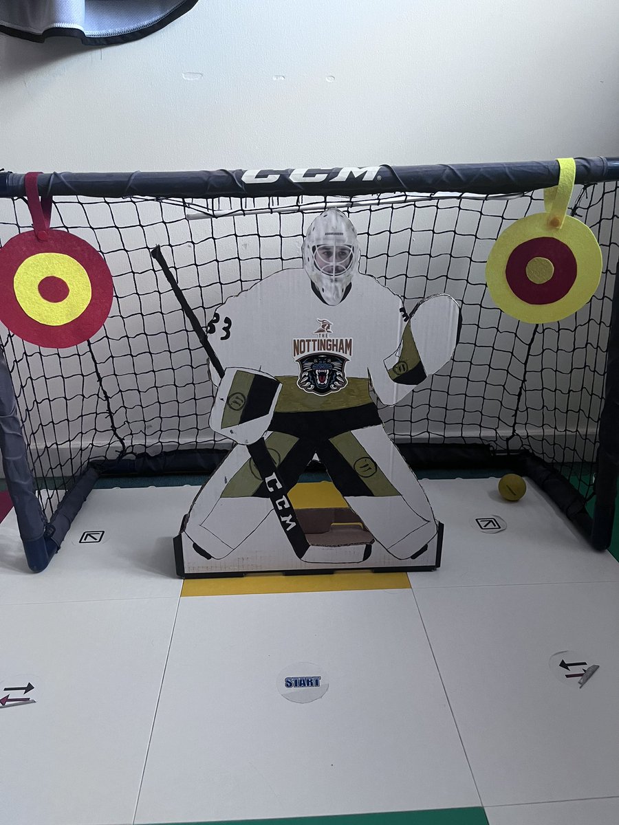 PEY95PEY's tweet photo. What do you make for your hockey obsessed child?? A mini @Luca_Sheldon for shooting practise. 😃 https://t.co/mtHnMRdwY6