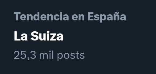 Tendencia en España
La Suiza
25,3 mil posts